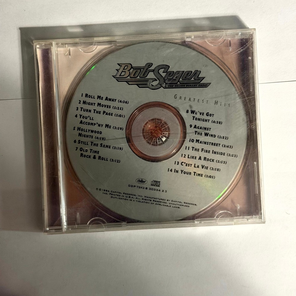 Bob Seger & The Silver‎ Bullet Band Greatest Hits CD 1994 Capitol Records 14 Tra